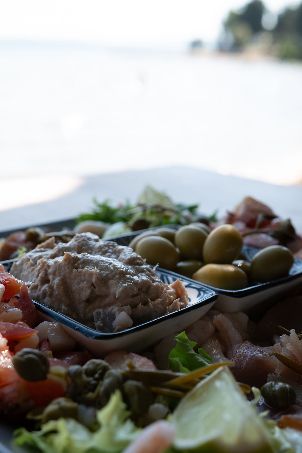 Local Croatian cuisine with sea view